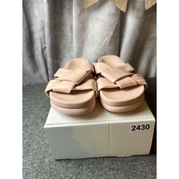 Donna Karan Pure Berke Women's Leather Slide Sandal Pink Size 7.5 KP 244365 - Picture 8 of 8